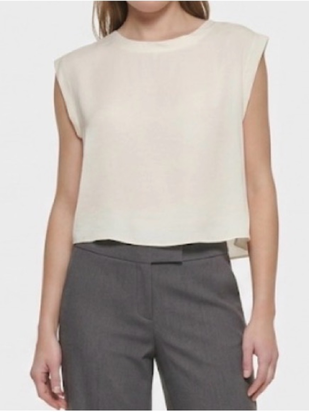 ❤️ Calvin Klein charmeuse sleeveless relaxed fit tank top